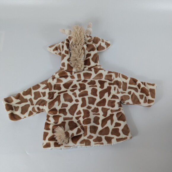Bearington Baby Collection Faux Fur Giraffe Hooded Sweater Coat 6-12M - Picture 2 of 5